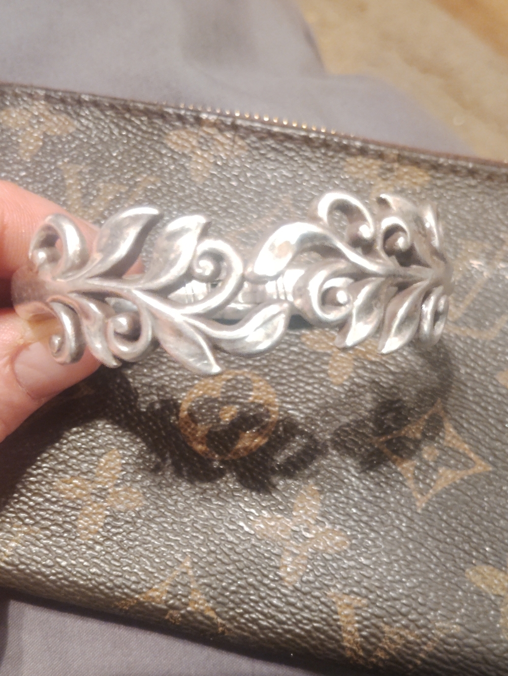 Brighton Handcrafted Silver Leaf Cuff Bracelet - Women's Jewelry